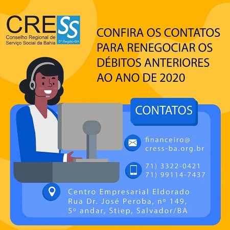 Mais um canal de comunicação com a Recuperação de Crédito CRESS-BA, confira!