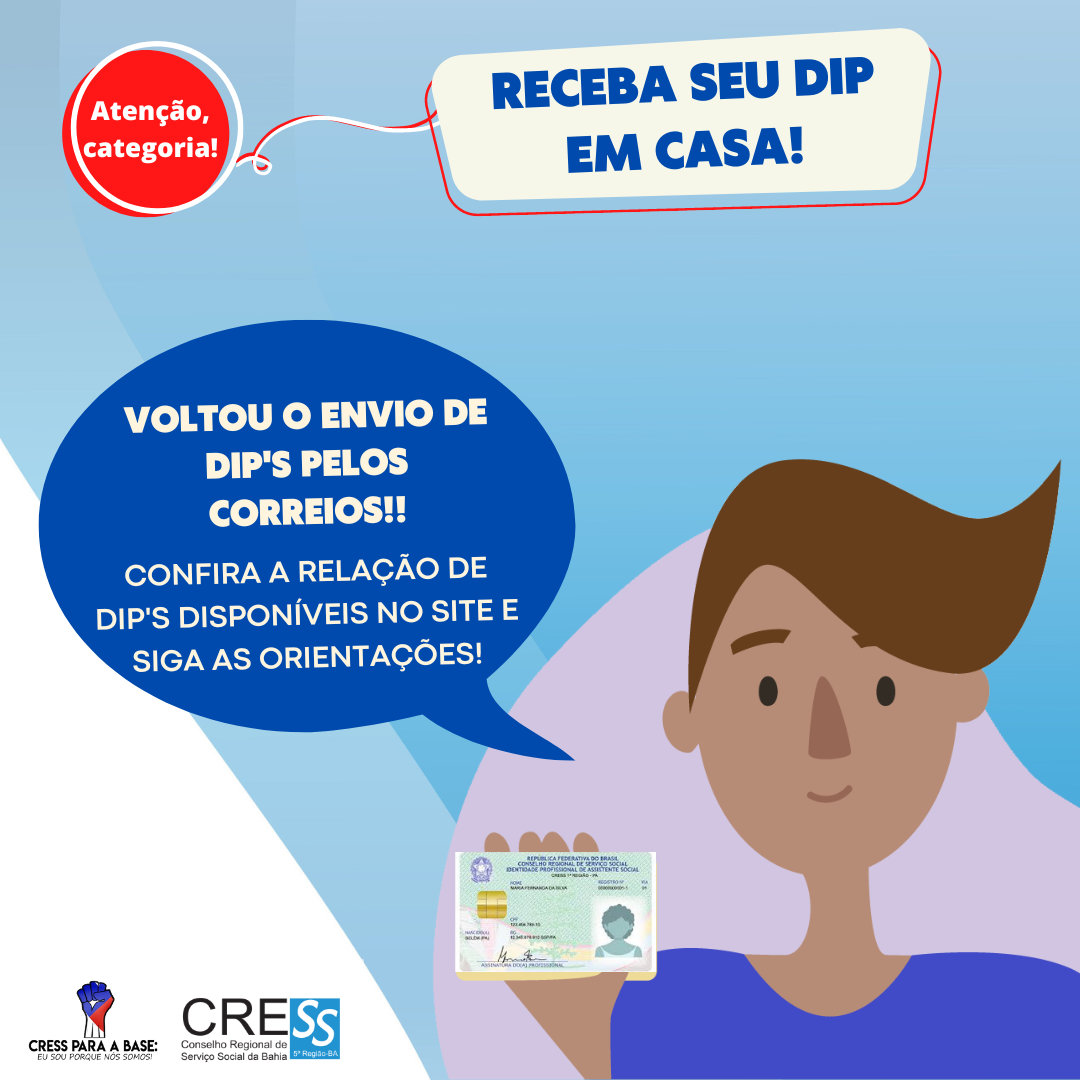 CRESS-SE divulga nova lista de DIPs disponíveis para retirada